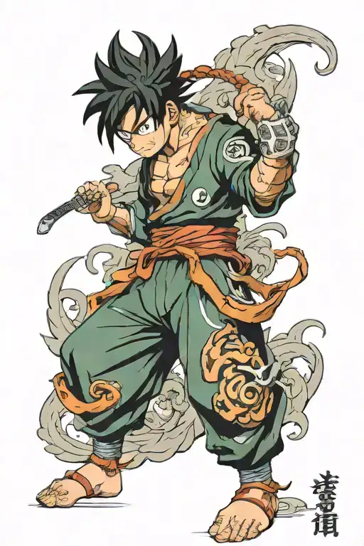 Naruto Goku midoriya guts vagabond tattoo design idea