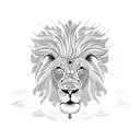 african theme with baobab tree, lion and motocross bike tattoo design idea