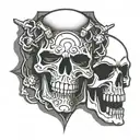 punisher skull tattoo design idea