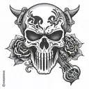 punisher skull tattoo design idea