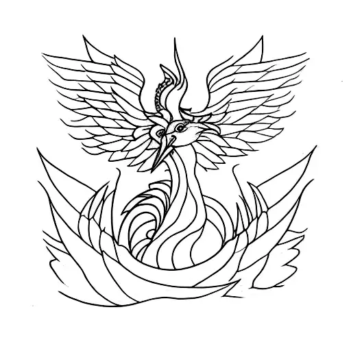 simurgh tattoo design idea
