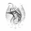 simurgh tattoo design idea