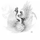 simurgh tattoo design idea