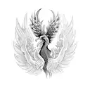 simurgh tattoo design idea