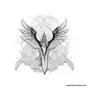simurgh tattoo design idea