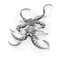 shoulder japanese style with a scorpion  tattoo design idea