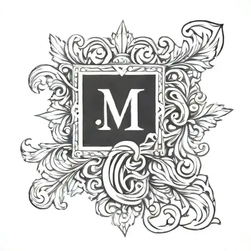 christ monogram with roman cesar crown surrounded tattoo design idea