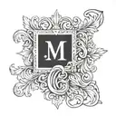 christ monogram with roman cesar crown surrounded tattoo design idea