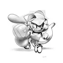 3 separate characters: Mario, Sonic and Pikachu  tattoo design idea