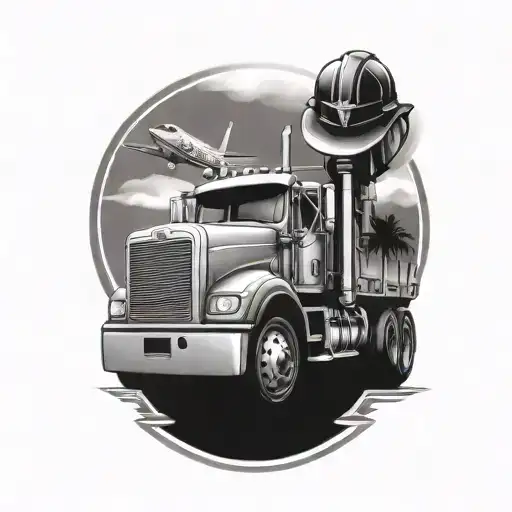 truck driver tattoo tattoo design idea