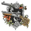 flintlock rifle tattoo design idea