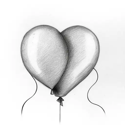 heart shaped balloon to cover up a cancer scar on forearm tattoo design idea