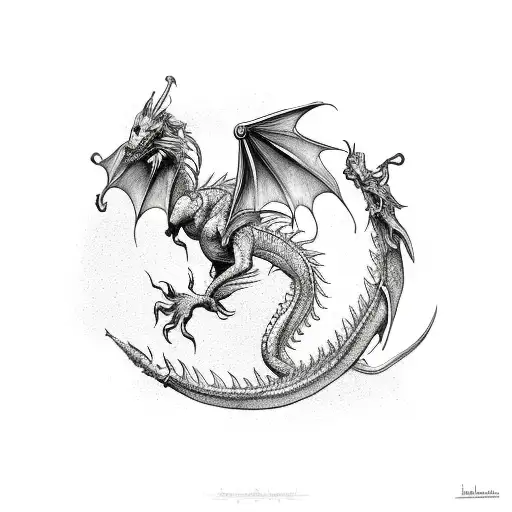 dragon alas tattoo design idea