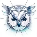 stoic owl tattoo design idea