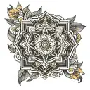 mandalla wrist tranquil tattoo design idea