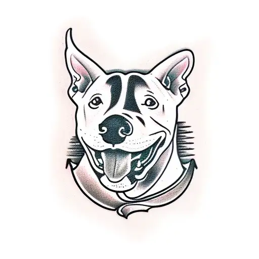 bull terrier tattoo design idea