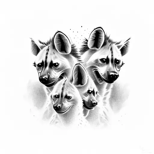 hyenas  tattoo design idea