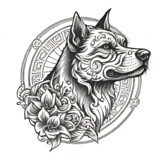 year of the dog  tattoo design idea