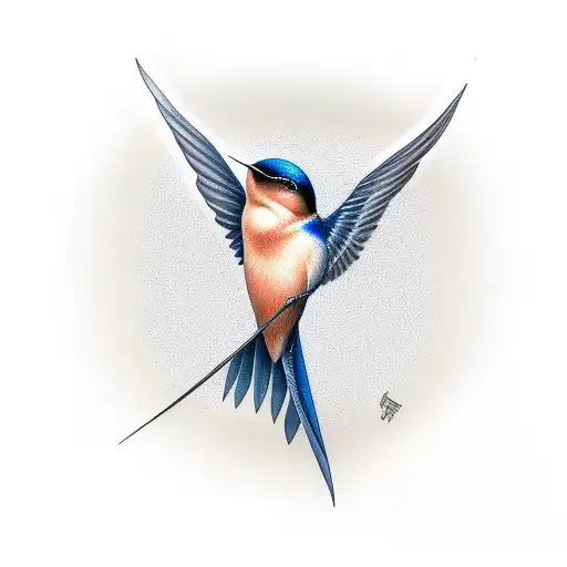 Swallow Bird tattoo design idea