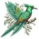 quetzal bird tattoo design idea