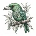 quetzal bird tattoo design idea
