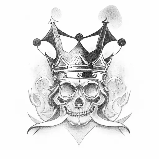 King of Spades with a crown tattoo design idea