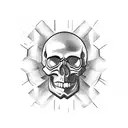 skull and car parts and tools tattoo design idea