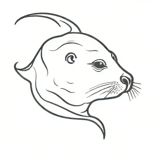 seal poking its head tattoo design idea