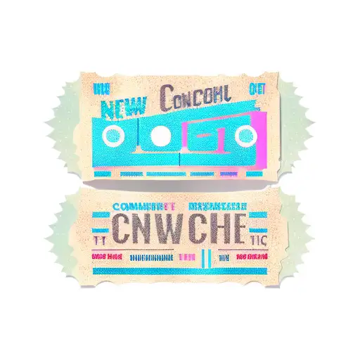 concert ticket tattoo design idea