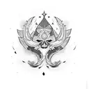 blue sky with jets tattoo design idea