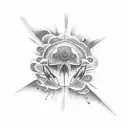 blue sky with jets tattoo design idea