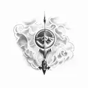 blue sky with jets tattoo design idea