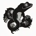 Crested Gecko tattoo design idea