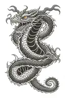 shenron dragon wrapped tattoo design idea