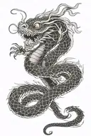 shenron dragon wrapped tattoo design idea