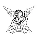 Sleeve in the form of pop culture emblems (games, movies and TV series) tattoo design idea