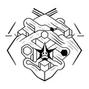 Sleeve in the form of pop culture emblems (games, movies and TV series) tattoo design idea