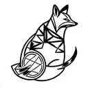 battle fox shield tattoo design idea