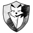 battle fox shield tattoo design idea
