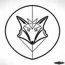 battle fox shield tattoo design idea
