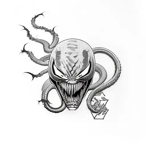 venom from marvel tattoo design idea