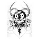 venom from marvel tattoo design idea