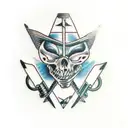 switchblade pinup tattoo design idea