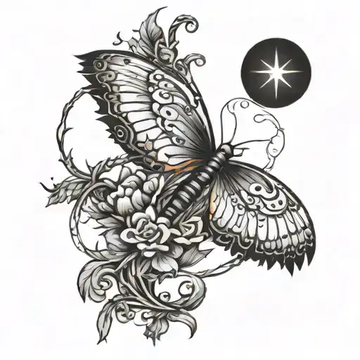 "light, dark, light again" written as the stem tattoo design idea