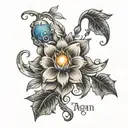 "light, dark, light again" written as the stem tattoo design idea