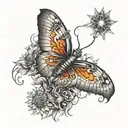 "light, dark, light again" written as the stem tattoo design idea