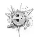 beach lanzarote tattoo design idea