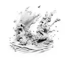 beach lanzarote tattoo design idea