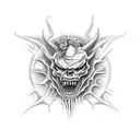 hell, demons, fire tattoo design idea