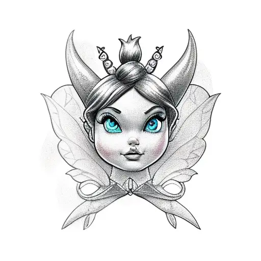 tinker bell tattoo design idea